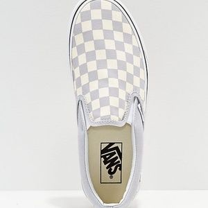 grey dawn true white checkerboard vans